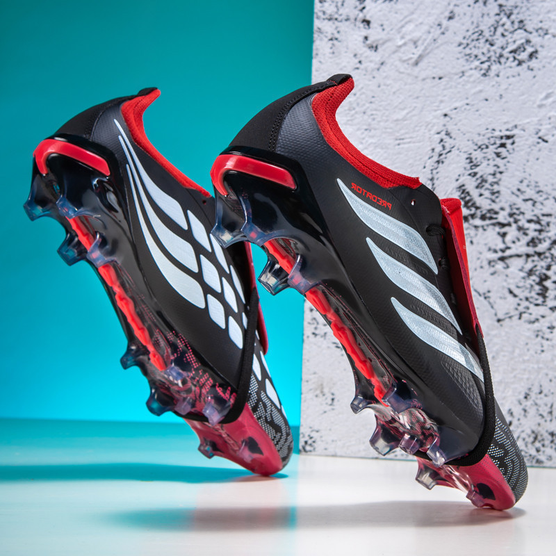 2025 New Cross-Border Soccer Shoes with Long Spikes, Low-Top, Unisex, Popular Youth Sports Training Shoes, Factory Direct Sale