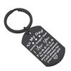 To my dad never forget that I love you Father's Day stainless steel keychain gift