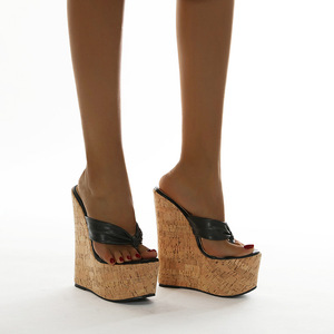 Flip flop 16 cm high heel slippers large women’s shoes