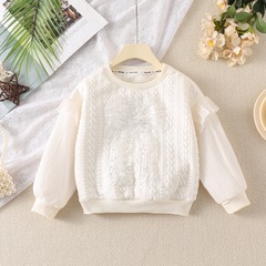 77229 女童衛衣春秋新款洋氣兒童秋裝長袖小女孩秋季童裝寬鬆上衣