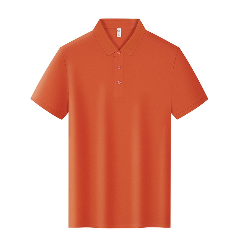 220g 40 algodón de perla de manga corta Polo impresa LOGO ropa de oficina ropa de trabajo ropa de trabajo impresa bordada