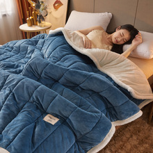 新款AB版牛奶绒北极绒毛毯毯子加厚保暖午睡沙发航空办公室空调毯