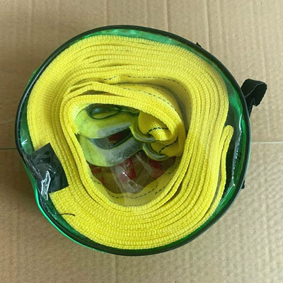 Tow Rope 3.4m 5.8m | Trailer rope/net/strap - double-layer-rope-5-tons-4m-claw-hook-zipper-round-bag