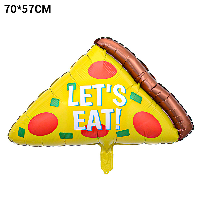 Nuevos globos de aluminio con forma de donut, hamburguesa, pizza, palomitas de maíz, helado, artículos de decoración para cumpleaños infantiles, globos. image 20