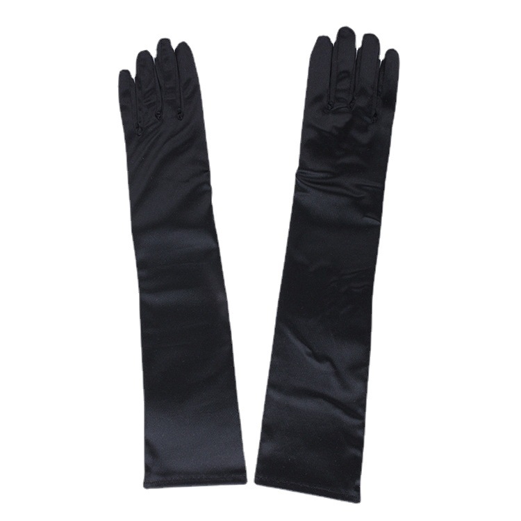 45cm guantes planos de satén guantes de rendimiento de etapa guantes de etiqueta de vestido formal guantes de boda accesorios guantes
