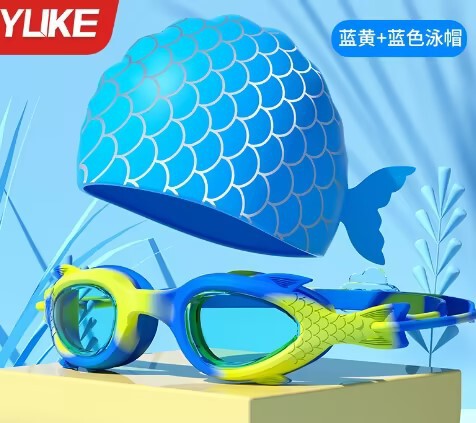 子供の水泳鏡の防霧男女の小さい枠のゴーグルの水泳は潜水の魚の形の高清の防水の専門の装備を訓練します。|undefined