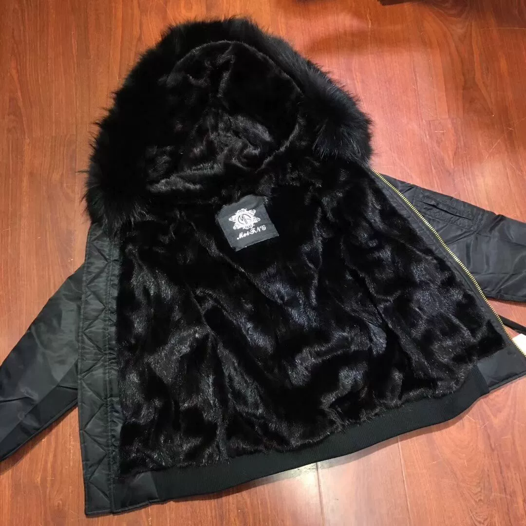 Black winter short jacket, fitted baseball uniform, 2022 collection