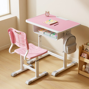 Children's Learning Table Liftable Primary School Students' Writing Homework Desk Children's Table Household Simple Desk and Chair suit