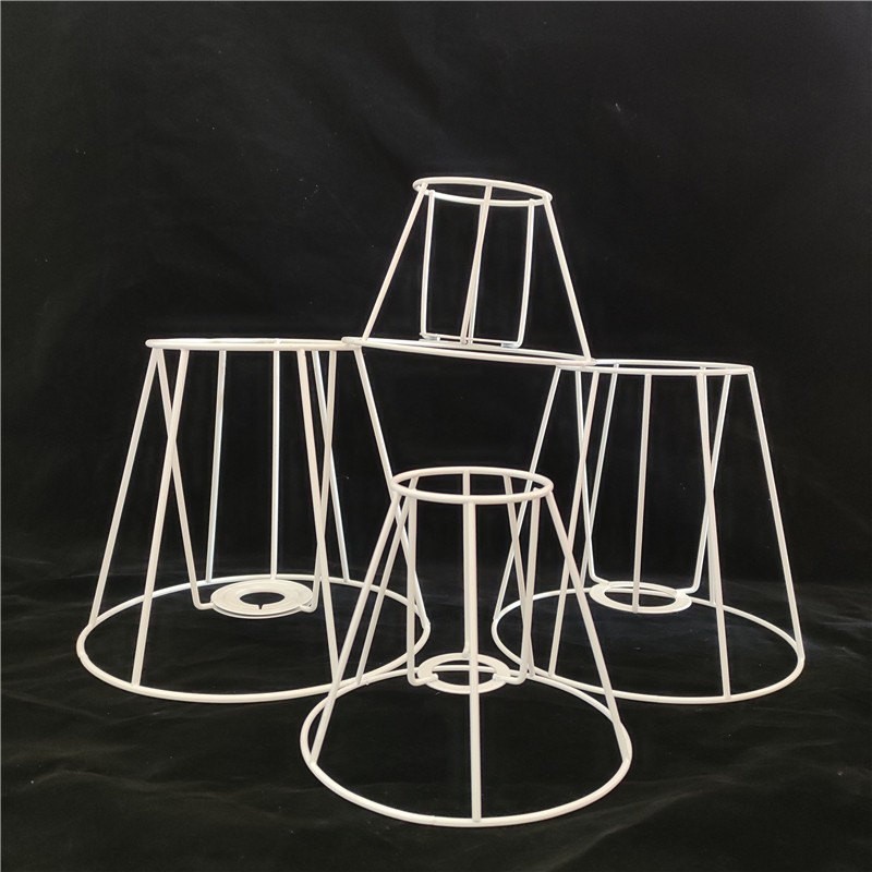 Guzhen DIY pantalla Marco de hierro tejido cuerda hecha a mano pantalla lámpara de mesa Soporte redondo cuadrado hardware accesorios de marco de hierro