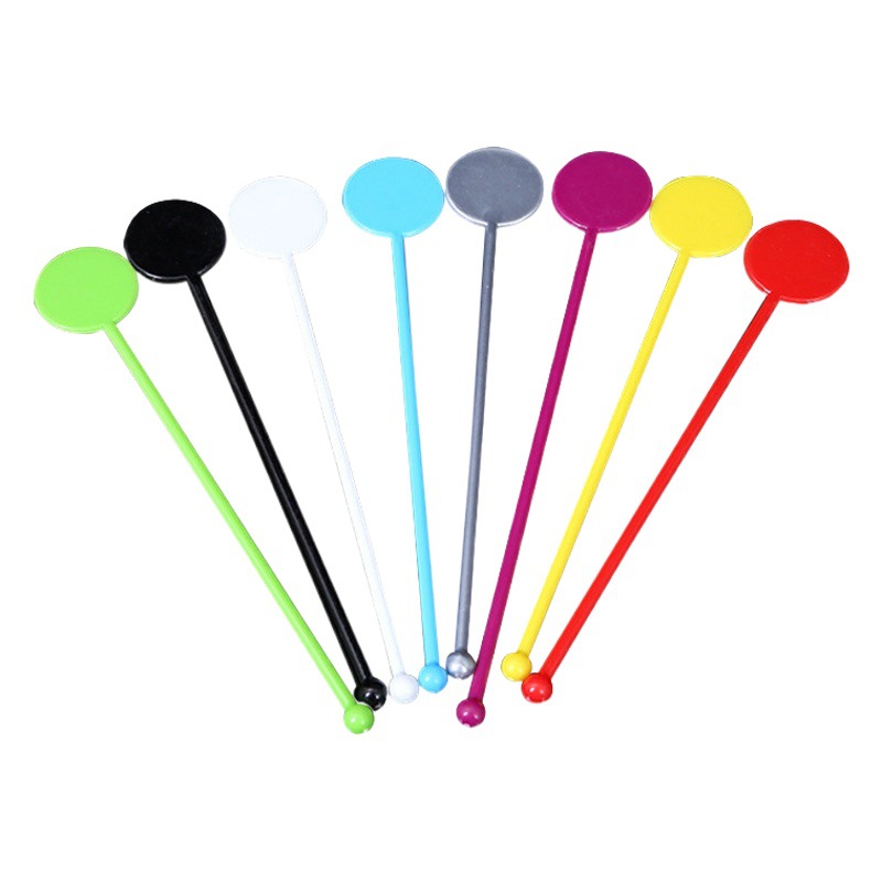 Factory wholesale plastic mixing stick simple coffee mixing stick beverage plastic mixing stick round head mixing stick