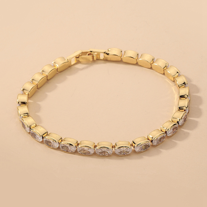 wholesale jewelry rectangular zircon geometric bracelet Nihaojewelrypicture3