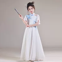 2025 новое платье для выступлений в китайском стиле Guzheng для девочек, платье для выступлений классического народного музыкального хора для учащихся начальной и средней школы на День защиты детей