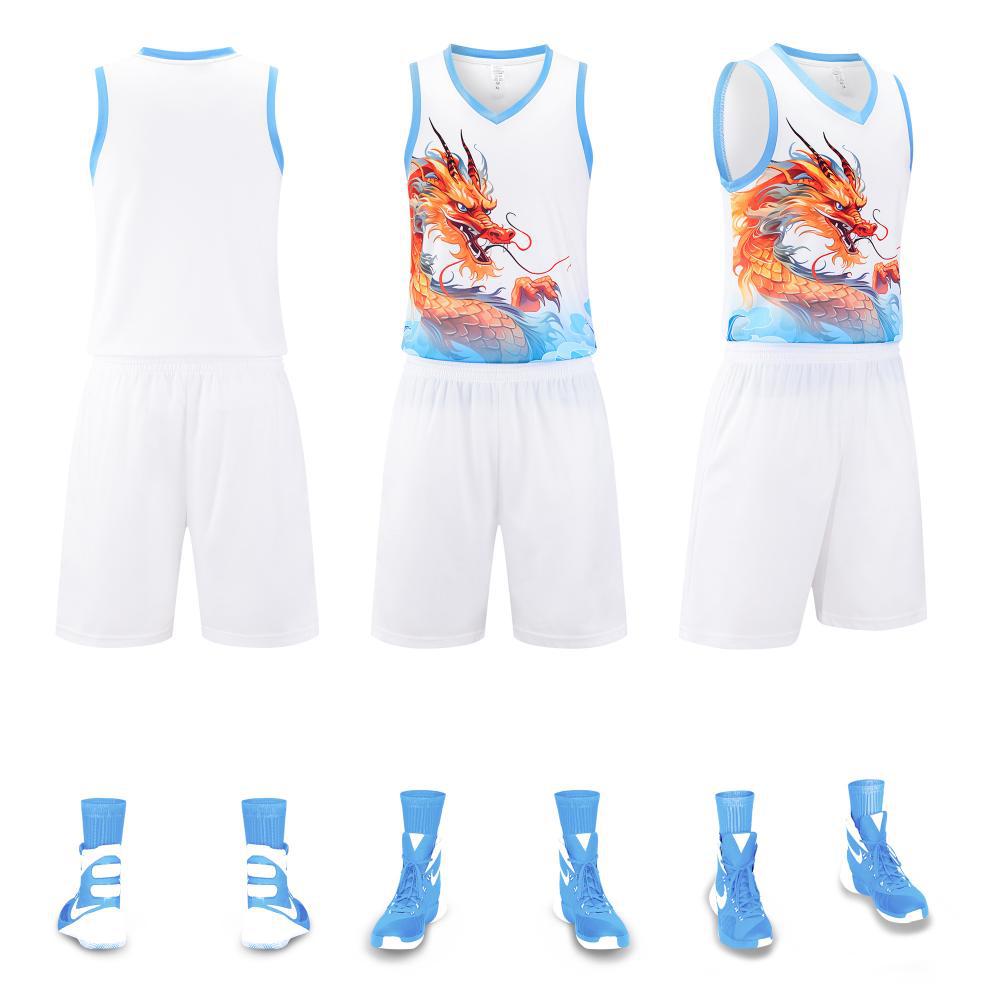 Traje de traje de barco dragón con patrón de dragón de secado rápido Camiseta sin mangas Chaleco de uniforme de baloncesto Equipo 2025 nuevo traje deportivo masculino