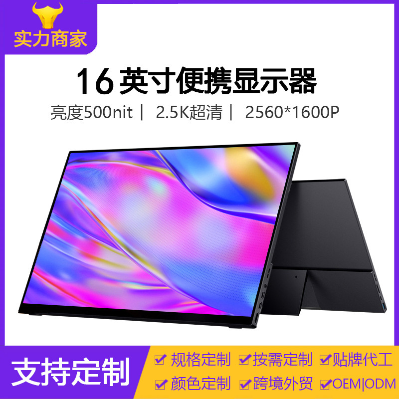 Custom-Made by the Source Factory, 14~17inch High-Refresh-Rate Portable Monitor for Computer and Mobile Phone Expansion, Ps5/Switch Screen