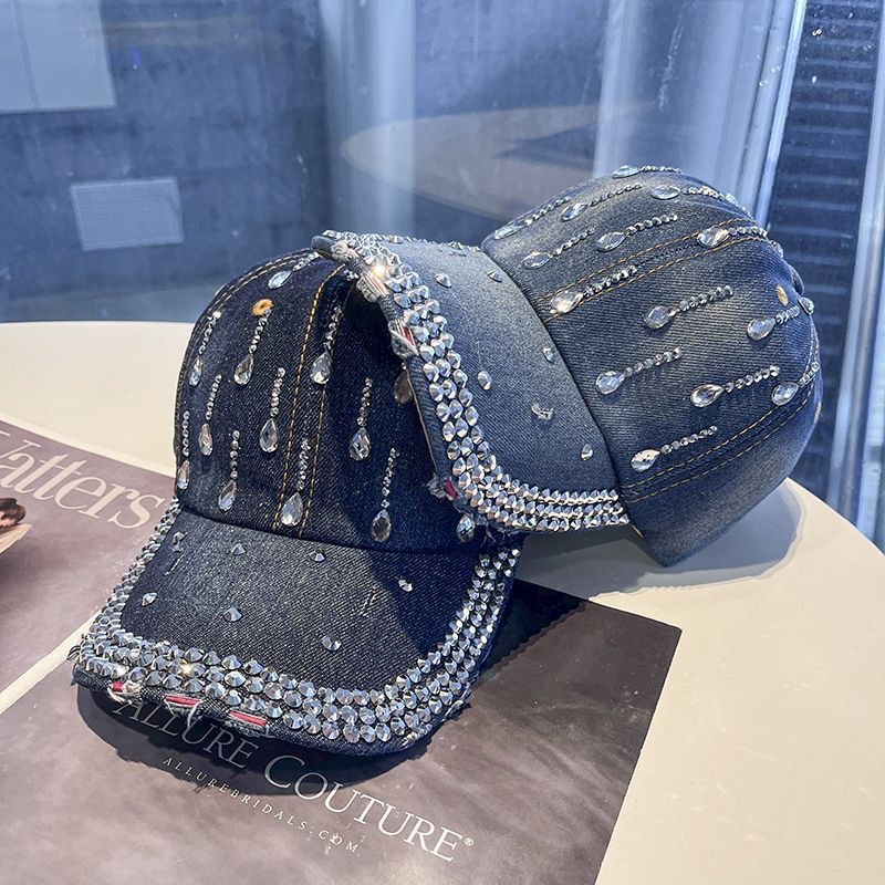 Baseball Cap With Rhinestones For Men And Women Versatile Hat_voghion.com