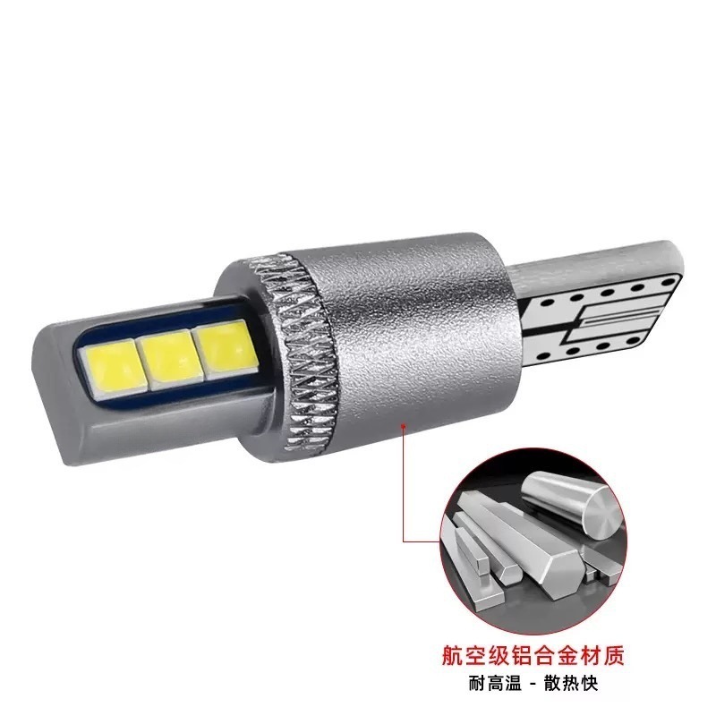 Car Led Width Indicator Light T10 3030 6Smd High Brightness License Plate Light Reading Light W5W Wide Voltage Small Bulb