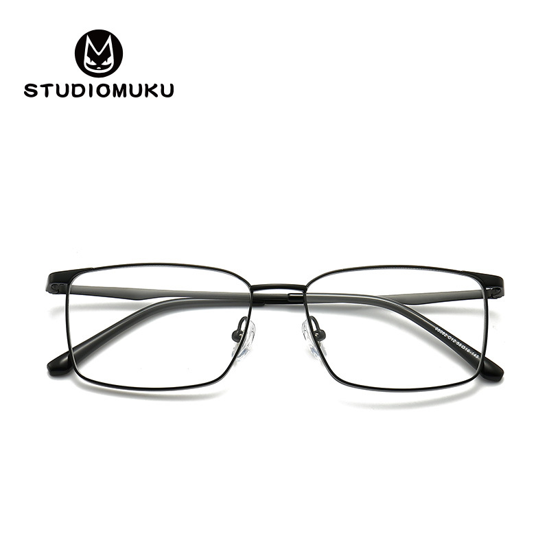 STUDIOMUKU mu fresco gafas marco hombres pueden coincidir miopía lente cara grande marco completo ultra-ligero