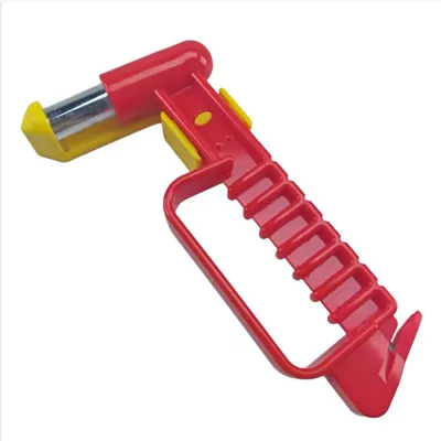 Qəza çəkici Car Emergency Window Breaker - red-with-cutter-yellow-base-bubble-bag-about-177525cm