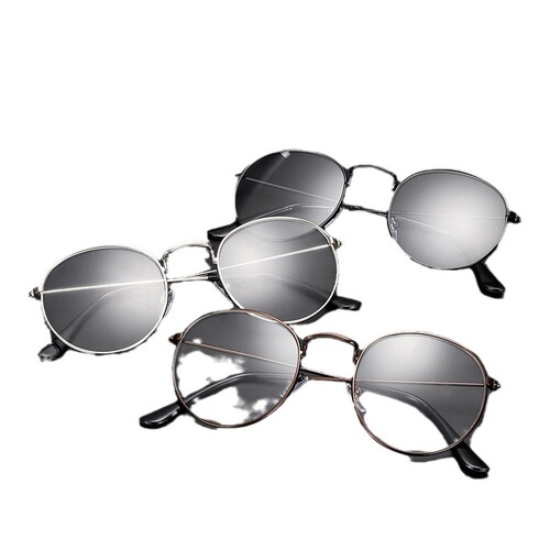 Factory Wholesale Retro Eyeglass Frames Origin Metal Round Non-prescription Eyeglasses for Men and Women Literary Round Frame Decorative Eyeglass Frames 3447