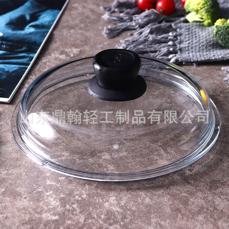 Крышка из боросиликатного термостойкого стекла, прозрачная видимая крышка с защитой от перелива, универсальная Взрывозащищенная утолщенная круглая крышка