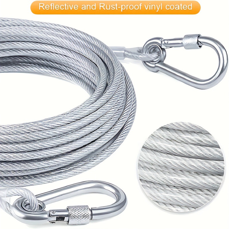 Galvanized coated steel wire rope pet leash dog rope for large and medium-sized dogs, anti-bite, thickened, strong dog chain