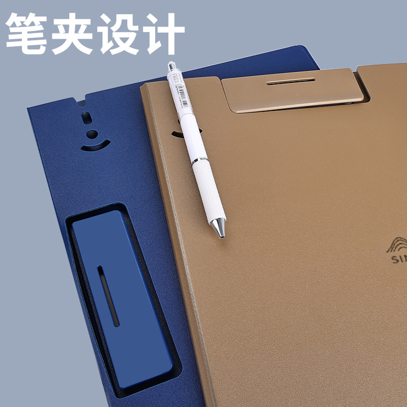 A4 Clip de placa vertical Suministros de oficina Carpeta horizontal A3 Clip de almacenamiento de papel de prueba de datos Placa de respaldo plegable de escritura universal