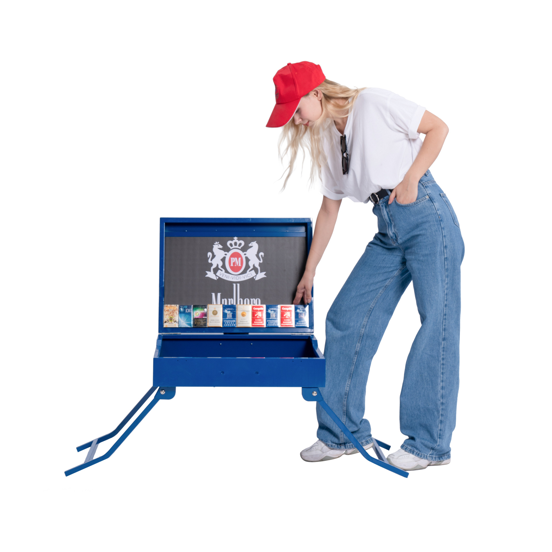 露营集市摆摊金属折叠展示盒