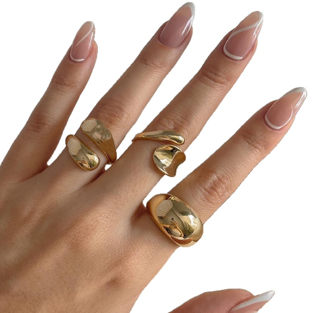 Minimalist Stackable Ring Set With Cubic Zirconia For Women_voghion.com