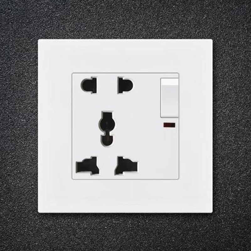 USB-C Type-C Global Universal Port Wall Outlet with Two Switches, Five Slots, and Indicator Lights