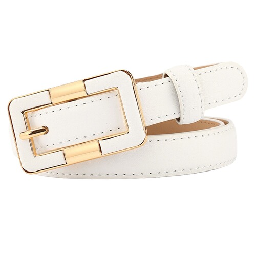 New cross-border versatile women's leather belt: minimalist, stylish, with a pin buckle—perfect for pairing with dresses or casual pants for a trendy look.