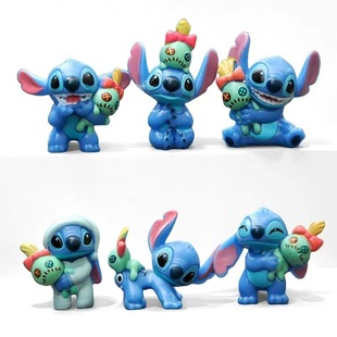 Cross-Border New Products: 6 Lilo & Stitch Figurines, Stitch Plush Dolls, Micro Landscape Ornaments