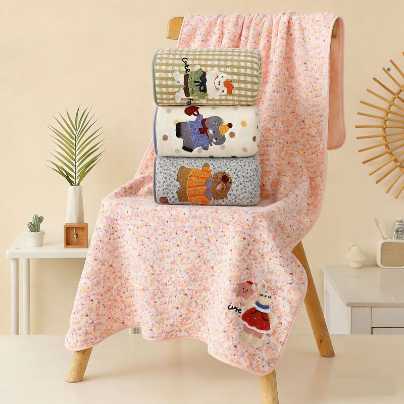 New Thickened Bath Towel High Quality Cute Cartoon 70*140cm Adult Bath Towel Towel Set Gift Wholesale New Thickened Bath Towel High Quality Cute Cartoon 70*140cm Adult Bath Towel Towel Set Gift Wholesale