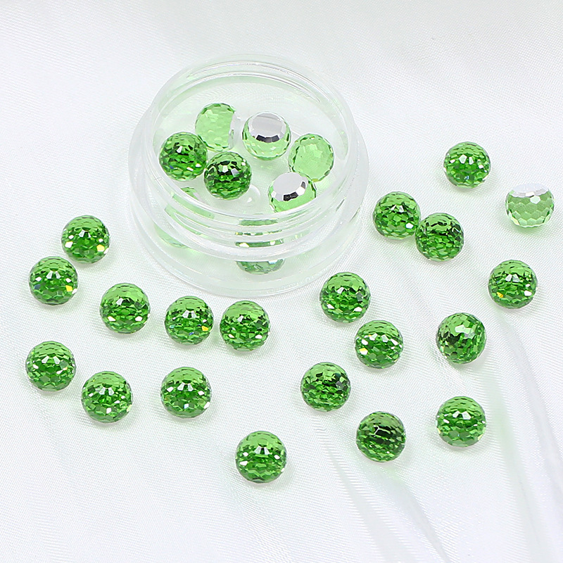 Dongzhou 6mm Colored Faceted Ball Artificial Gemstone Multi-Faceted Disco Ball Jewelry Inlay Accessories