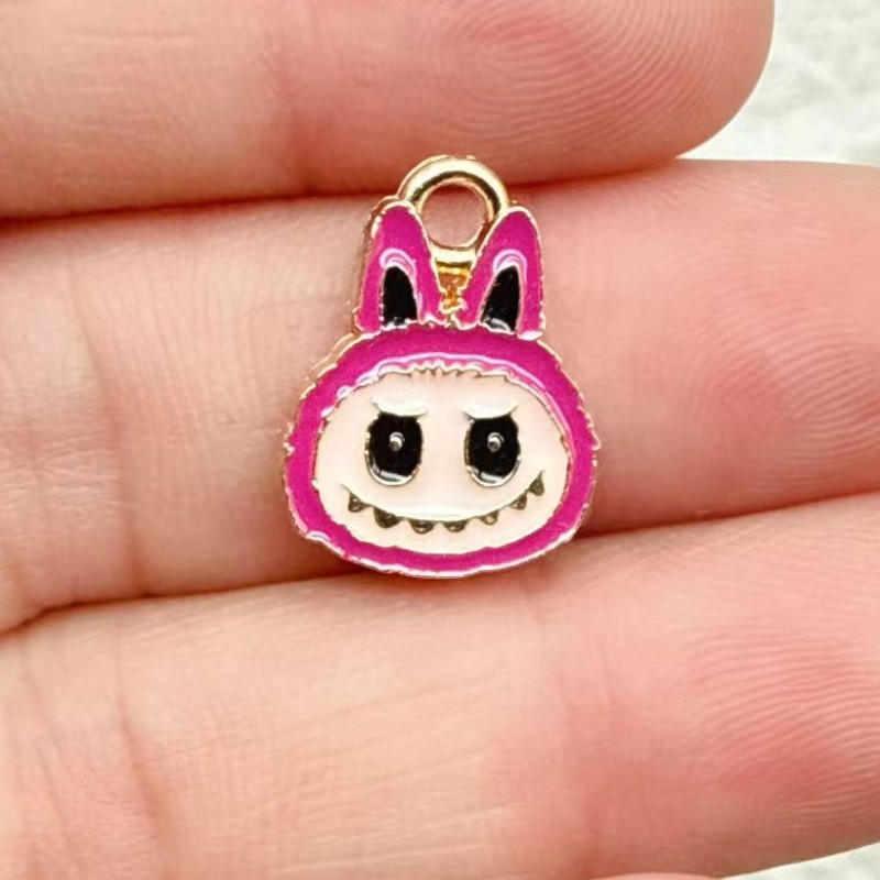 アニメ漫画かわいいラブブペンダント合金ドリップオイル DIY イヤリングキーホルダーネックレス手作りアクセサリー作り|undefined
