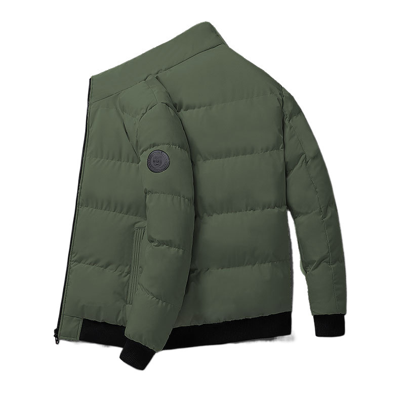 Nueva chaqueta de algodón de pluma de cabeza de tigre para hombres 2022 invierno más vello grueso a prueba de viento y cálido para hombres jóvenes ocio simple