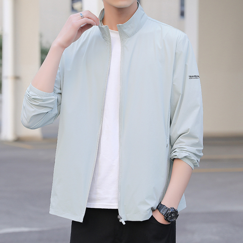 Summer Ice Silk Sun Protection Clothing Men's Printed Cross-border Anti-ultraviolet Thin Breathable Sun Protection Clothing Outdoor Quick-drying Fishing Clothing