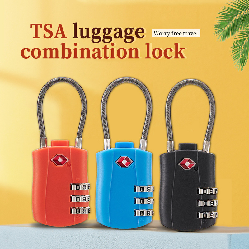 TSA パスワード トラベル ロック バックパック キャビネット ソフト ワイヤー ロープ ロック トラベル バッグ ロック TSA パスワード カスタム ロック|undefined