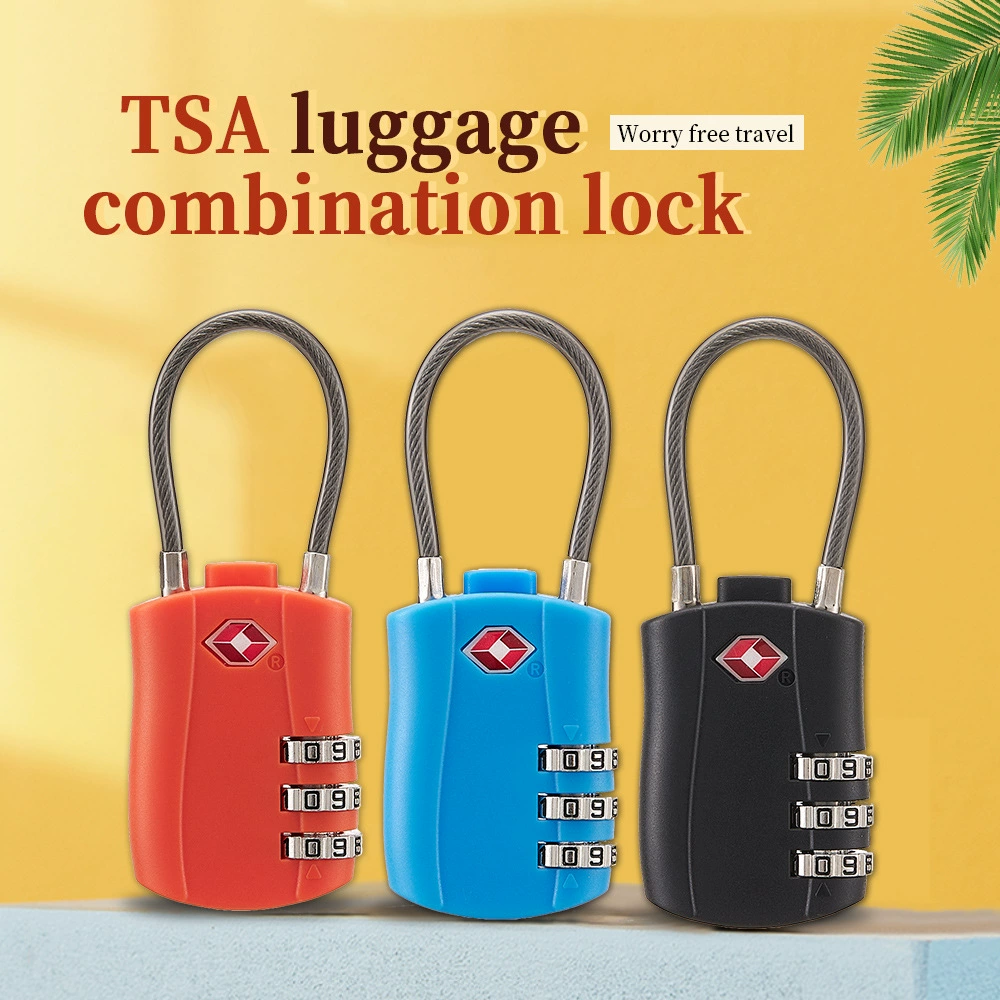 Замок с паролем TSA для путешествий за границу, замок для рюкзака, шкафа, замок из мягкой стали, тросовый замок для путешествий, замок для багажа, замок с паролем TSA, таможенный замок