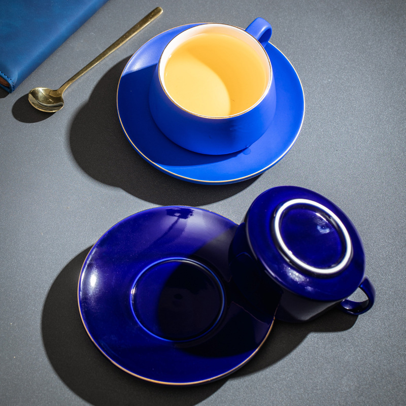 Conjunto de tazas de café azul original Klein tazas de cerámica estampadas tazas de agua tazas de agua tazas de cerámica tazas de cerámica