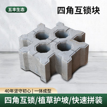 四角互锁砖护坡砖 水利河道护坡植草砖