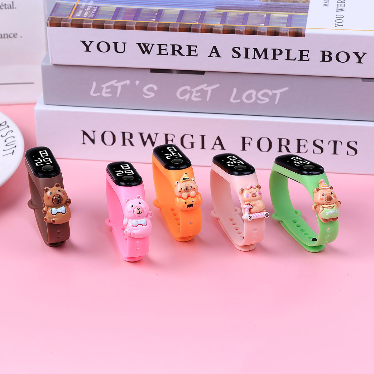 New Stylish Cute Capibara Waterproof Doll Watch Student Sports Capybara Luminous Led Digital Watch