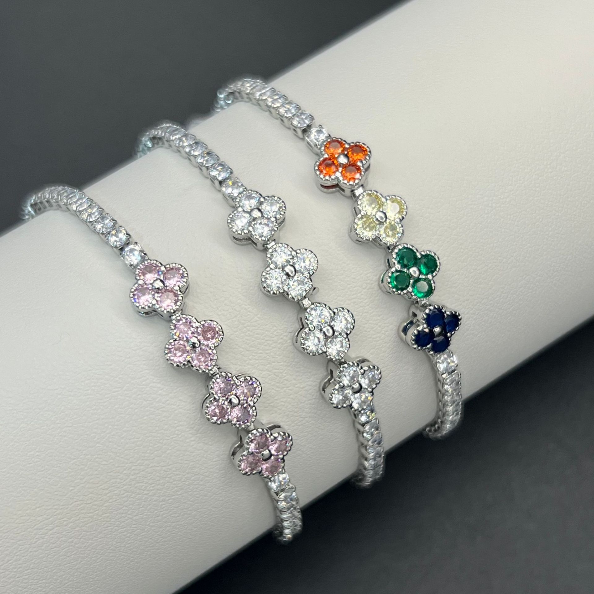 Men's Moissanite Tennis Chain Bracelet In Premium Titanium Steel_voghion.com