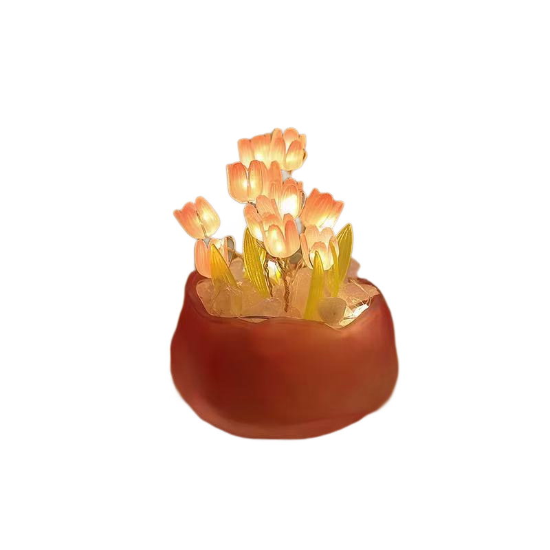 Copa de calabaza transfronteriza tulipanes diy luces nocturnas románticas tulipanes luces de calabaza luces de atmósfera creativas Qixi Festival de Medio Otoño