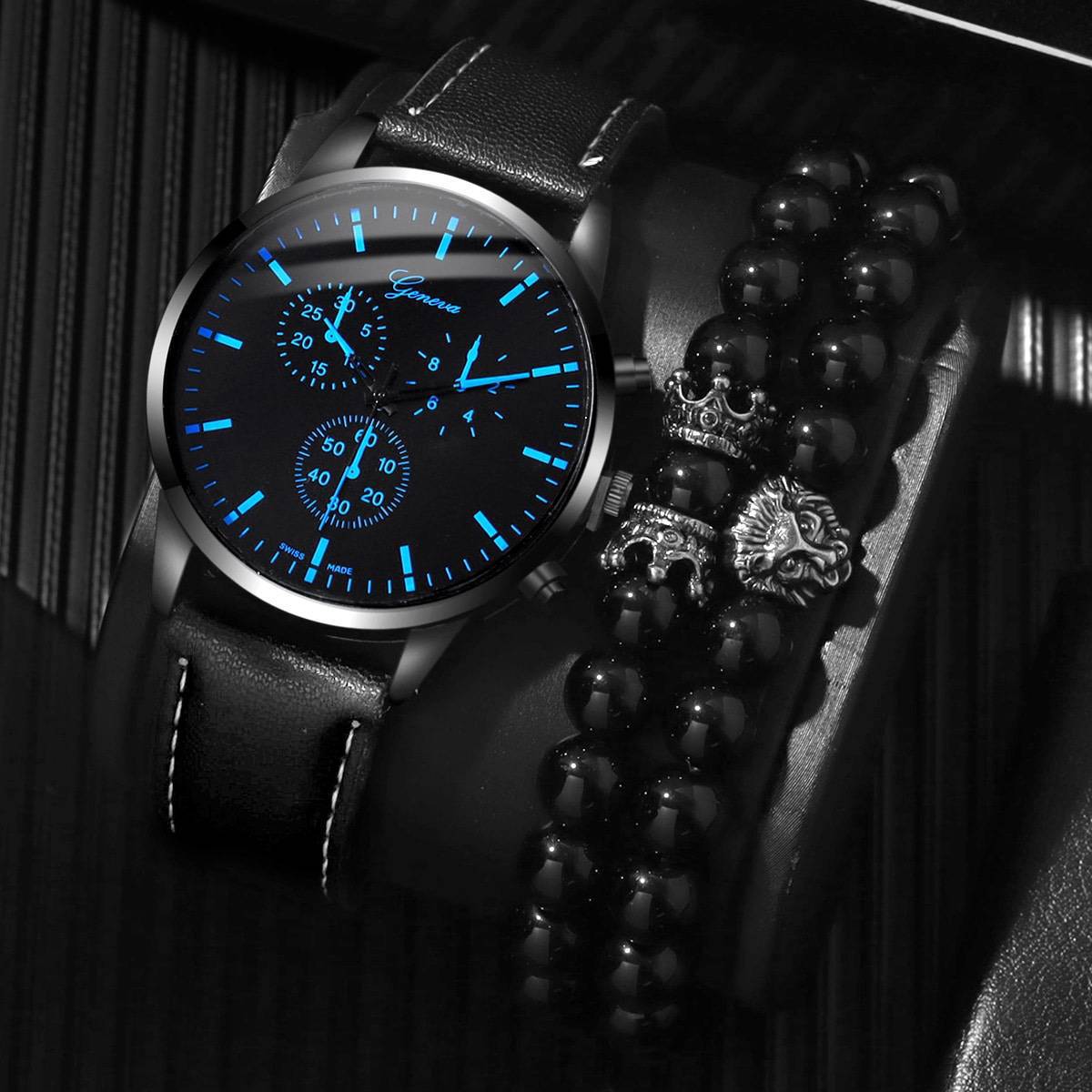 Reloj de pulsera de cuero para hombre, nuevo, moderno, de fábrica, estilo empresarial, sencillo y a la moda, venta al por mayor en stock.