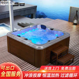 户外别墅冲浪按摩浴缸智能SPA酒店温泉民宿室外恒温亚克力大泡池