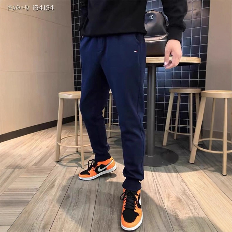 Cross-Border Factory Direct Sale Tommy Tommy Casual Small Logo Embroidered Jogger Long Men's Versatile Sweatpants