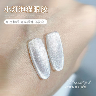 Nail Art Aurora Dream Crushed Diamond Cat's Eye Nail Polish Glue Autumn and Winter Pearlescent Magnetic Crushed Diamond Stone Super Flash White Phototherapy Glue