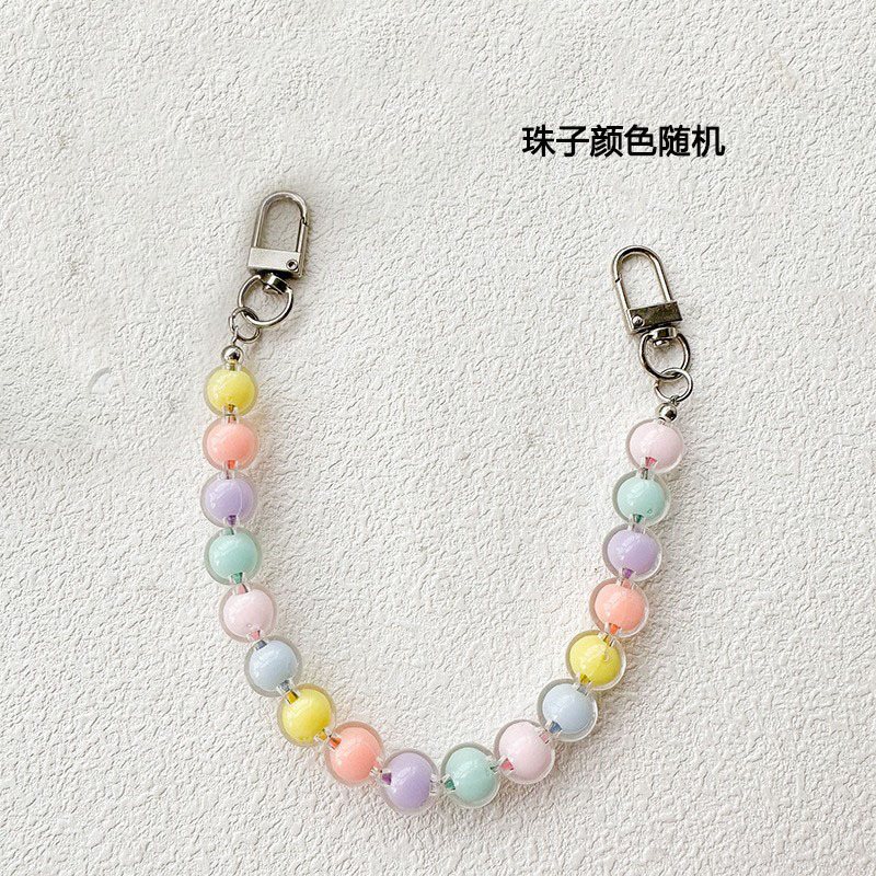 Colorful bead chain + metal buckle