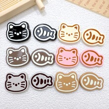 热销可爱小猫小鱼树脂配件发饰手机壳洞洞鞋贴片diy材料厂家批发