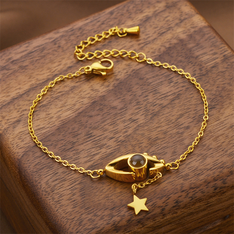 Joyas transfronterizas europeas y americanas Pulsera de acero de titanio de todo fósforo Versión coreana del temperamento bohemio Pulsera de acero de titanio que no se desvanece Joyería femenina